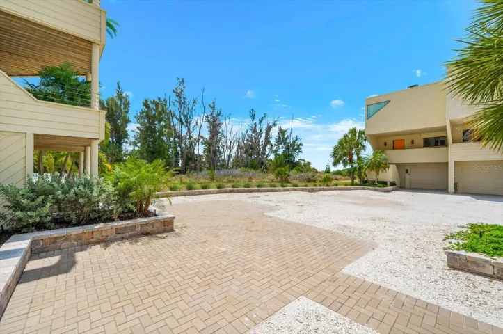 Parking spaces behind townhome