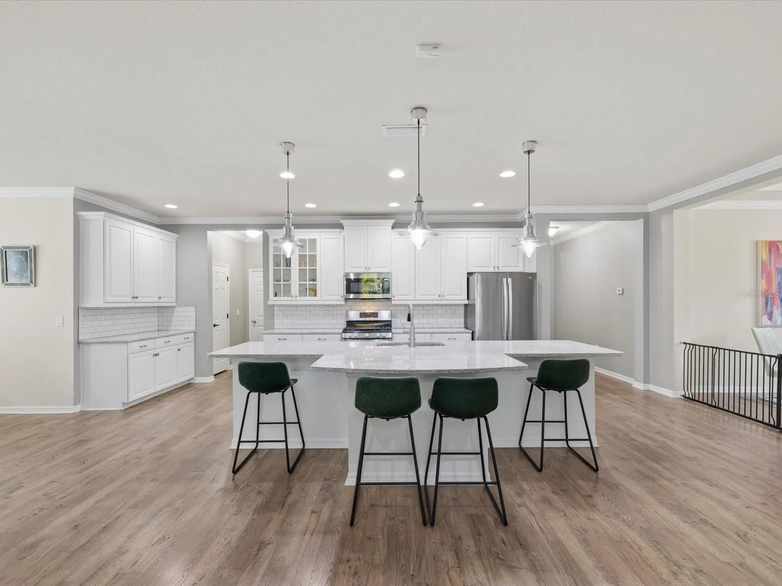 kitchen large and spacious open to living room