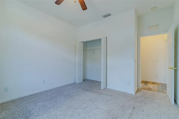 Third bedroom with built-in closet