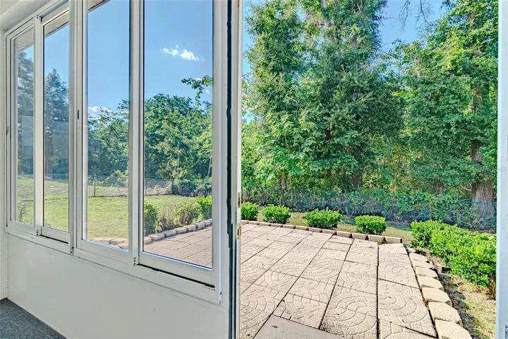 Outside patio with secluded view
