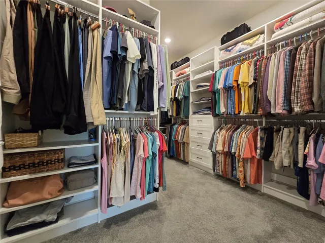 Primary Closet with custom built ins