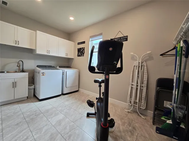 Plenty of room for exercise, craft room or storage
