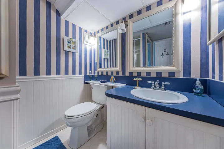 Guest bathroom with walk - in shower