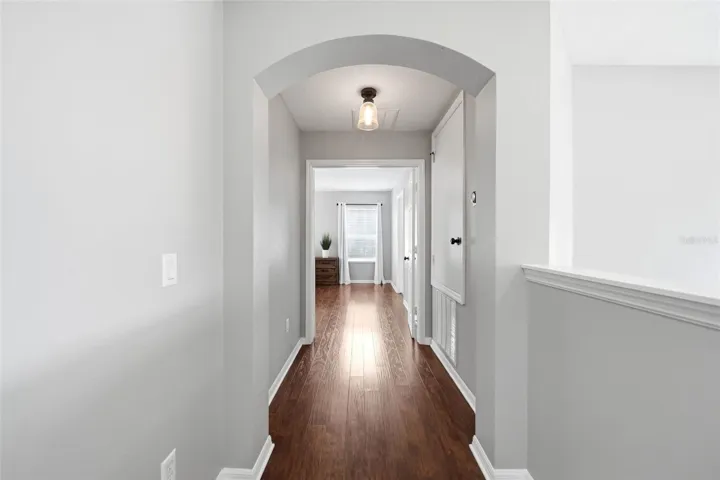 Elegant entrance to primary bedroom