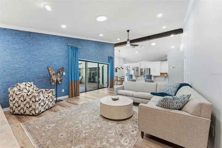 Living Room with Accent Wall
