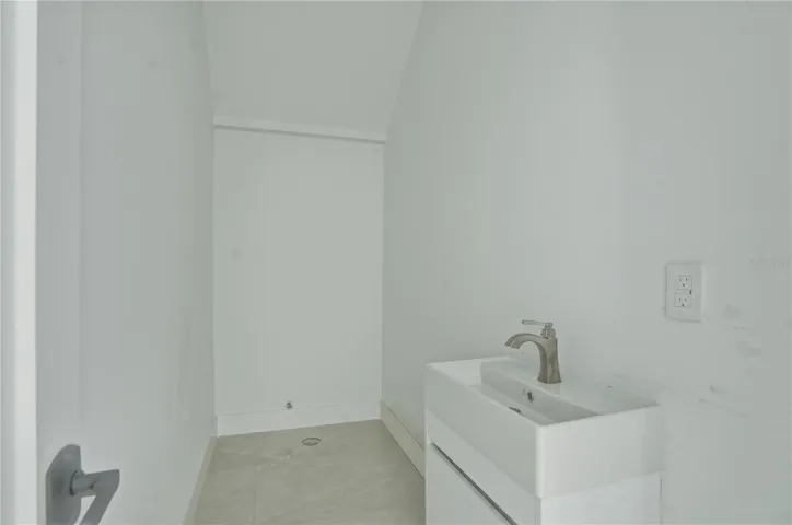First Floor Half Bathroom, (missing toliet and mirror, coming soon)