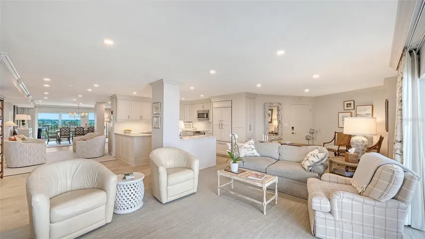 Living area - looking across toward east balcony