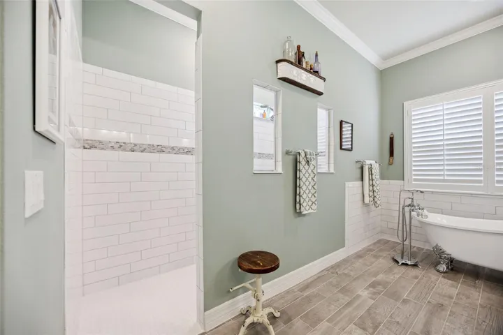Zero entry walk-in shower
