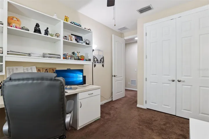 Bedroom 2 is currently being used as an office