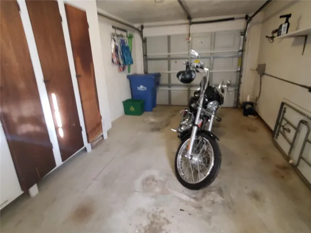 1 car garage, motorcycle not included.