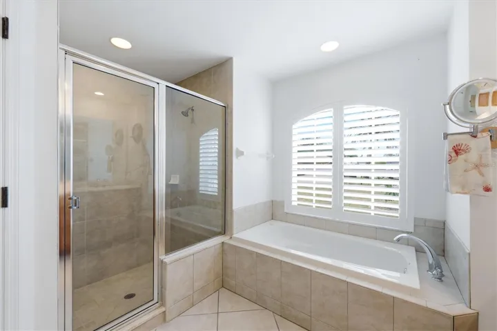 Primary Shower with Separate Tub