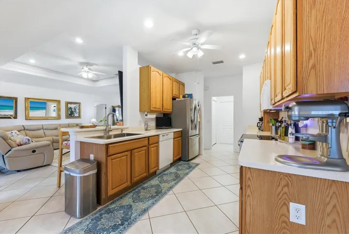 Kitchen Open to Living Rm
