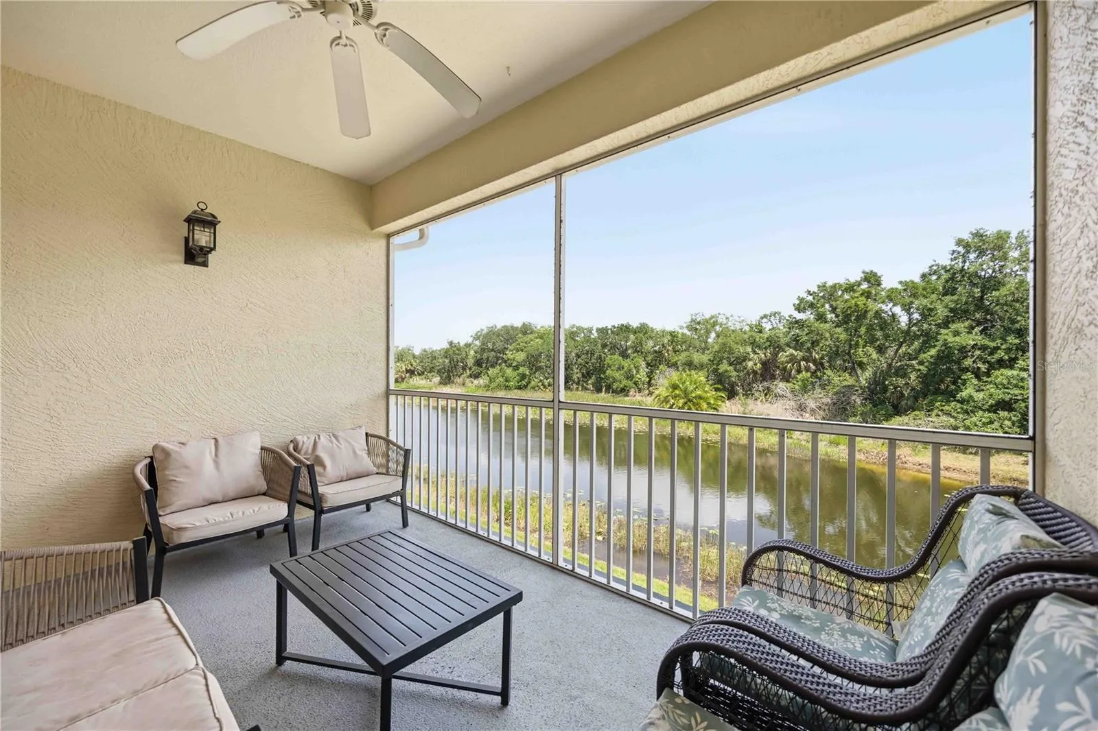 Screened Lanai Overlooking Pond