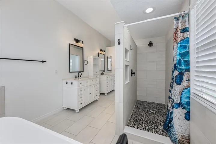 Step in shower.