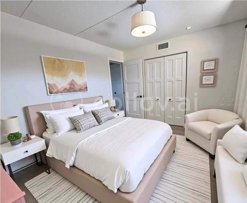 Virtually Staged Guest Bedroom