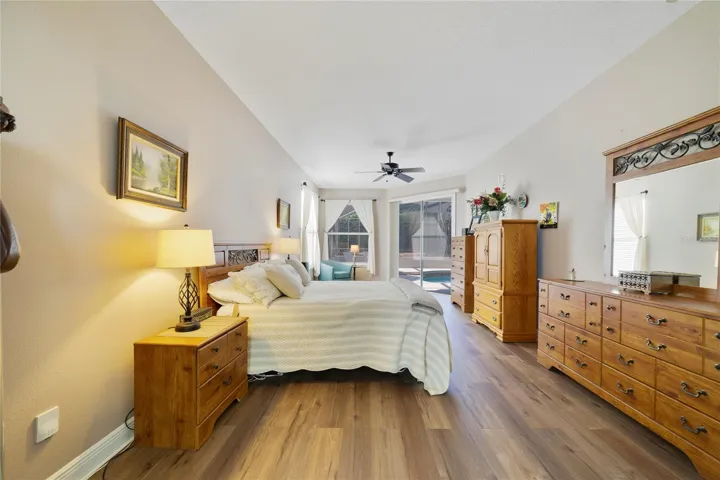 Primary suite with pool access.