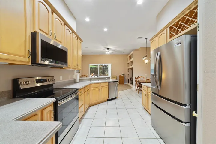 View of Kitchen looking toward the family room.