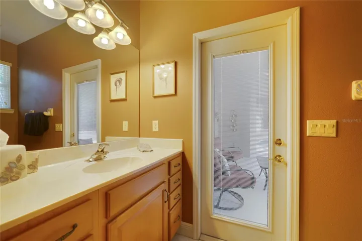 Bathroom #3 that also services the pool.
