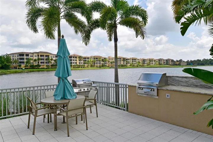 Grill and patio area