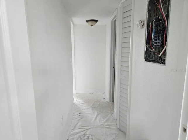 Hallway where AC closet is located