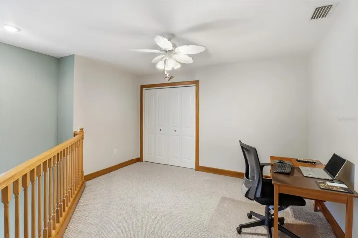 Office w/ Balcony Overlooking the Downstairs