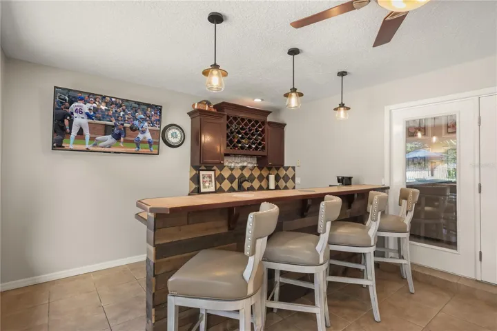 SPORTS ROOM BAR WITH FRIDGE AND STORAGE
