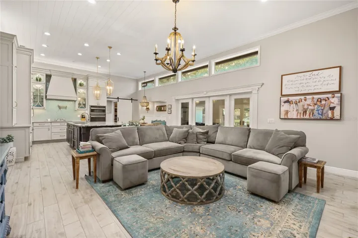 SPACIOUS OPEN LIVING AREA, NATURAL LIGHT, CUSTOM LIGHTING