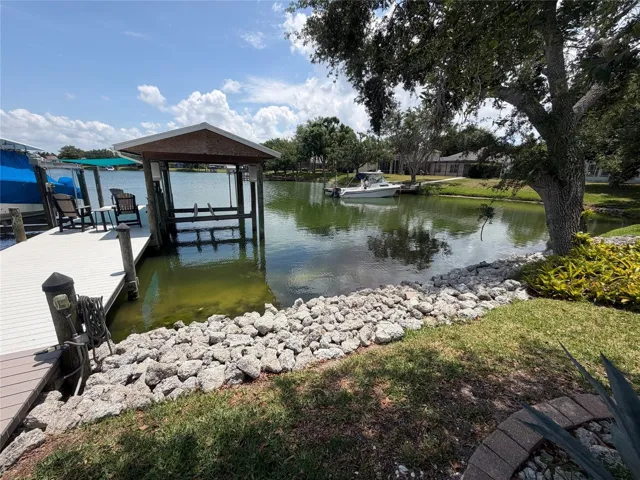 Boat lift & Rip Rap seawall