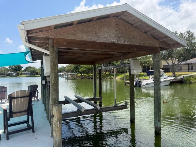 Close up of boat lift