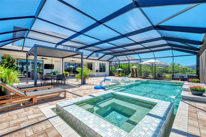 Sensational spa and patio area