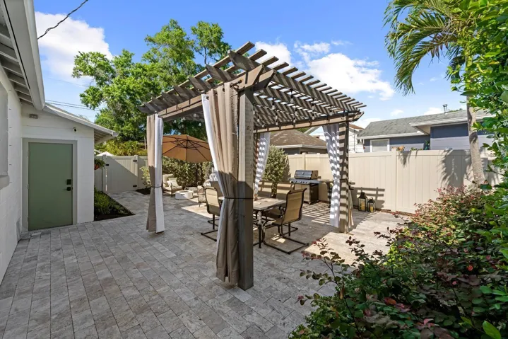 Back Paver Patio and Pergola