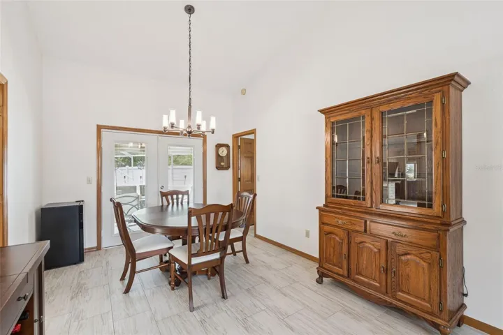 Dining space positioned within the open layout for easy gatherings