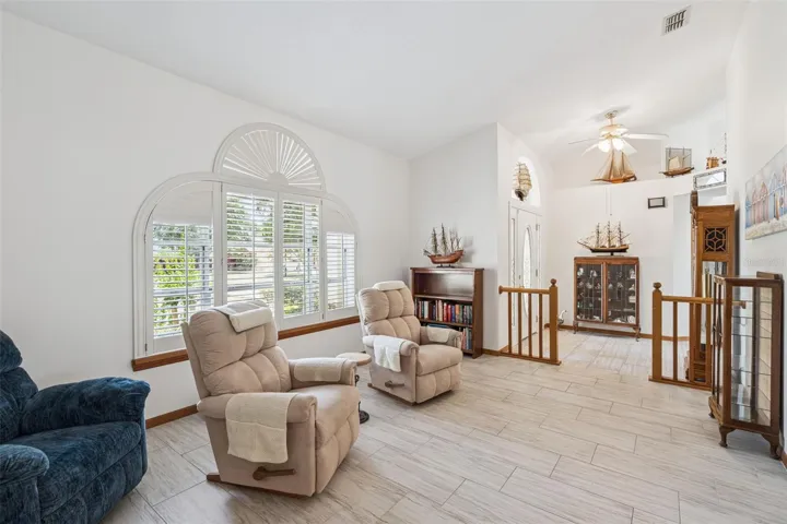 Separate front living room with room for entertainment