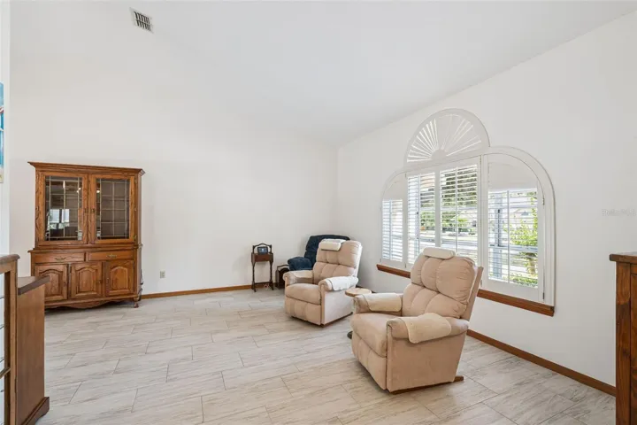 Separate front living room with room for entertainment
