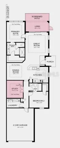 Additional Highlights Include: a study with French doors, an extended screened lanai, tray ceiling package, and impact windows throughout the whole house.