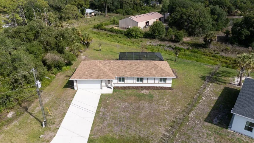aerial of house