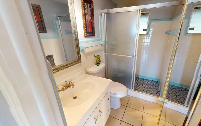 Bathroom with walk in shower