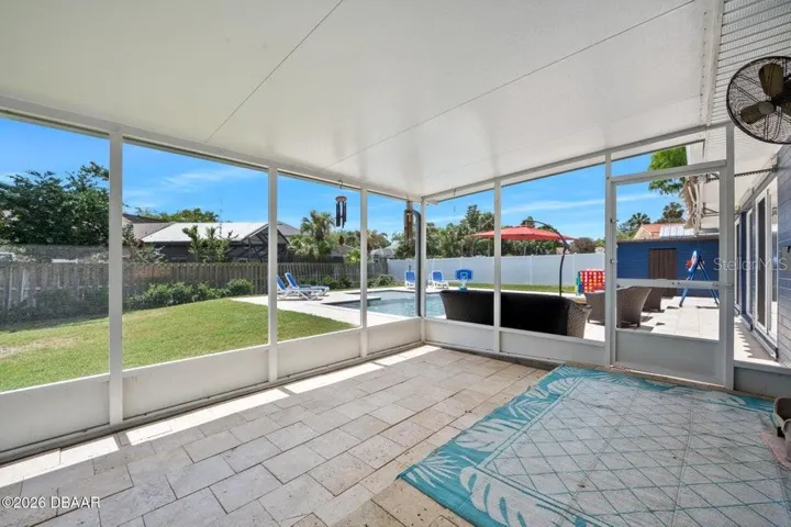 Screened Lanai with Pool Beyond