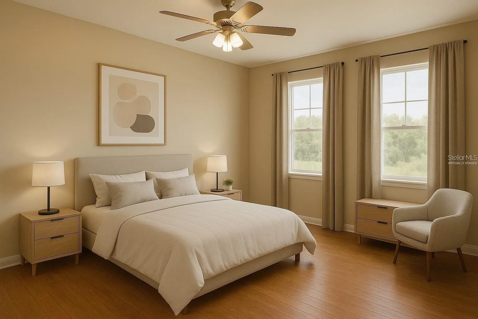 Primary Bedroom (virtually staged)