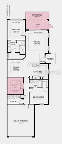 Additional Highlights Include: an extended screened lanai, and a study in place of a flex room.