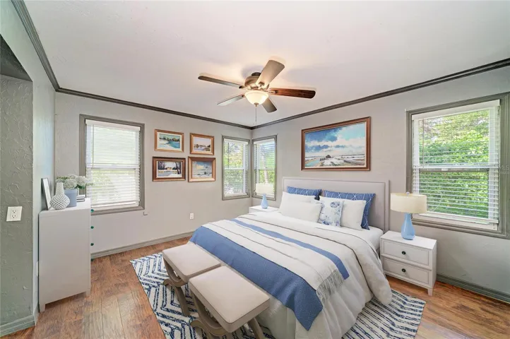 Virtually staged Primary bedroom