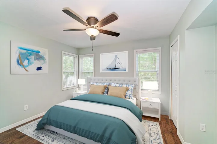 Virtually staged 2nd bedroom