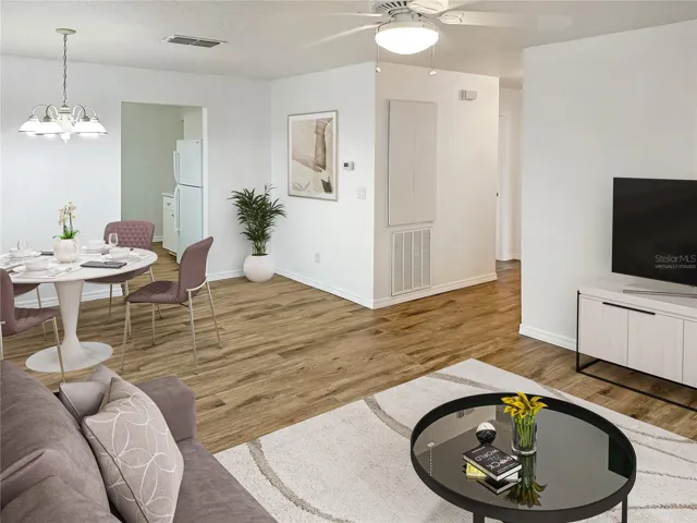 Living/Family/Dining Room - virtually staged