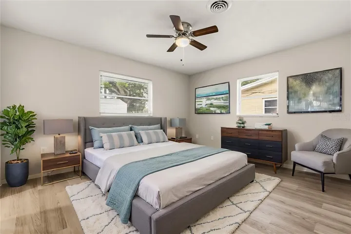 Virtually staged - bedroom