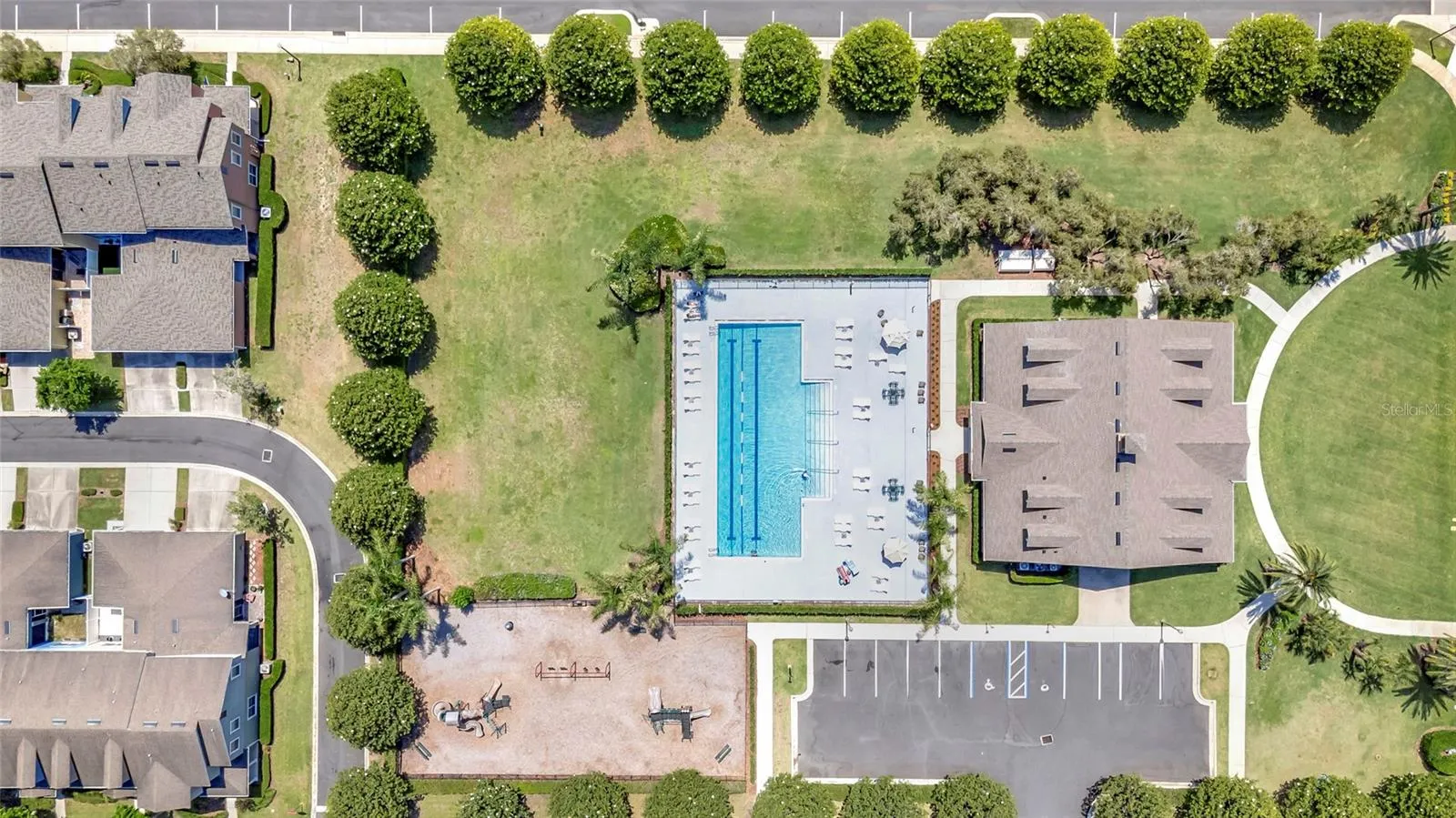Community Pool Aerial