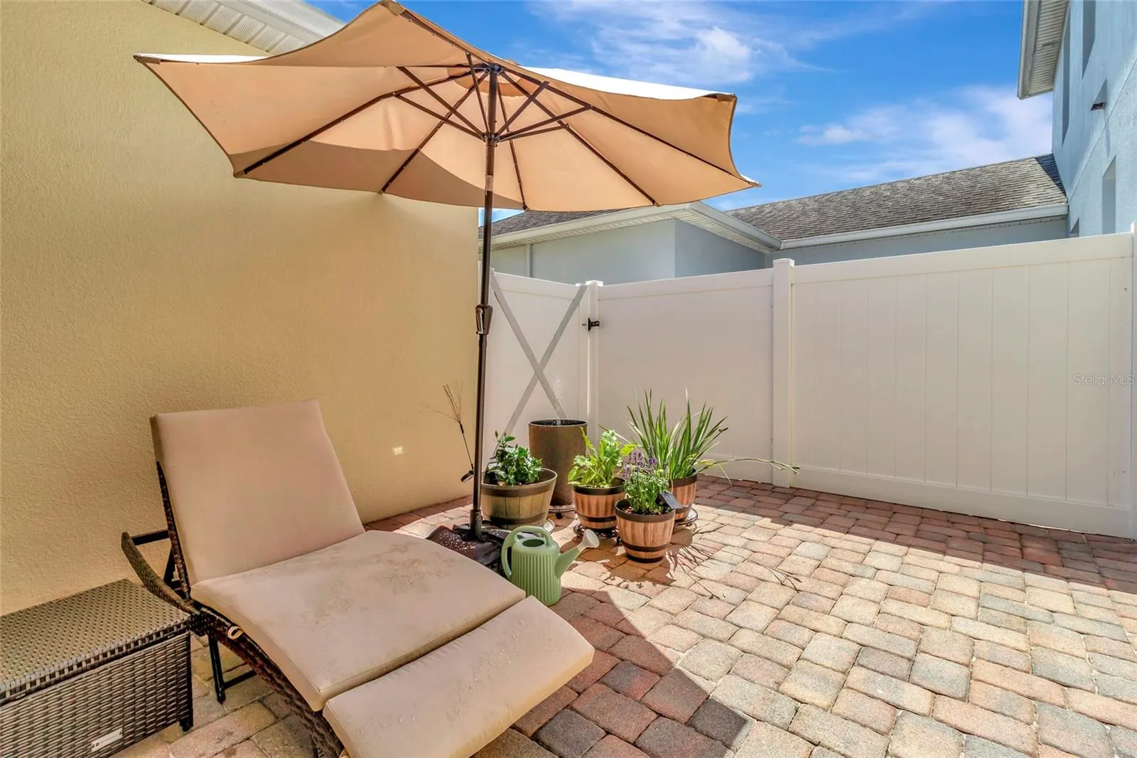 Outdoor Brick Pavered Partio