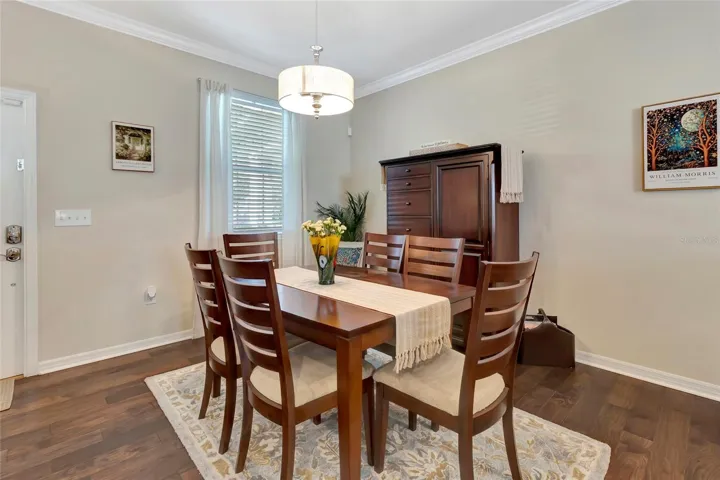 Dining Area with Crown Molding