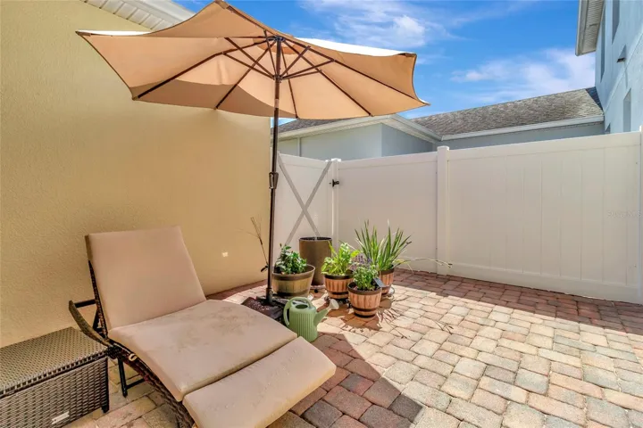 Outdoor Brick Pavered Partio