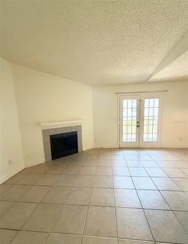 Working fireplace and Franch doors to balcony
