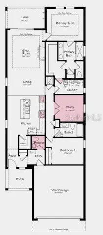 Additional Highlights Include: Gourmet kitchen, tray ceiling at great room and primary suite, 4' garage extension, powder bath in place of storage closet, 8' interior doors, interior door at primary closet to laundry, alternate interior door at bath 2, study with french doors in place of flex, outdoor kitchen rough-in, and whole house impact windows.